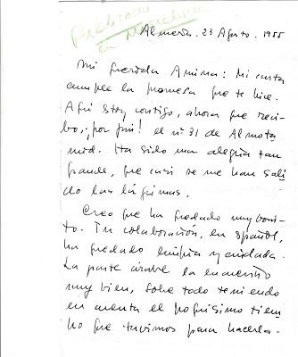 Primeras cartas de Trina Mercader las dirigidas a su amiga y colaboradora Amina Loh en agosto de 1955 por gentileza de Fernando de Ágreda. - Poesia Online