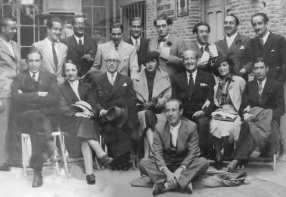 María junto a otros autores en Madrid. Fotografía: Fundación María Zambrano