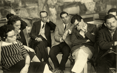 Con sus colegas de Lunes de Revolucion en 1961. De izquierda a derecha Isabel Monal Gilda Hernandez Virgilio Pinera Adolfo de Luis Anton Arrufat y Pablo Armando Fernandez - Poesia Online